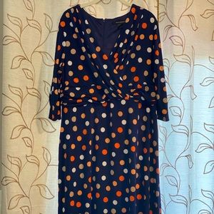Ashley Stewart Navy Polka Dot 18/20